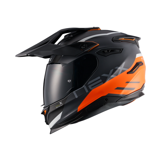 Left side view of Nexx Y.TRAVL Quest Helmet - Orange