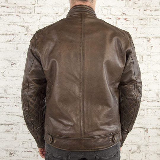 Rogue Brown Leather Motorcycle Jacket