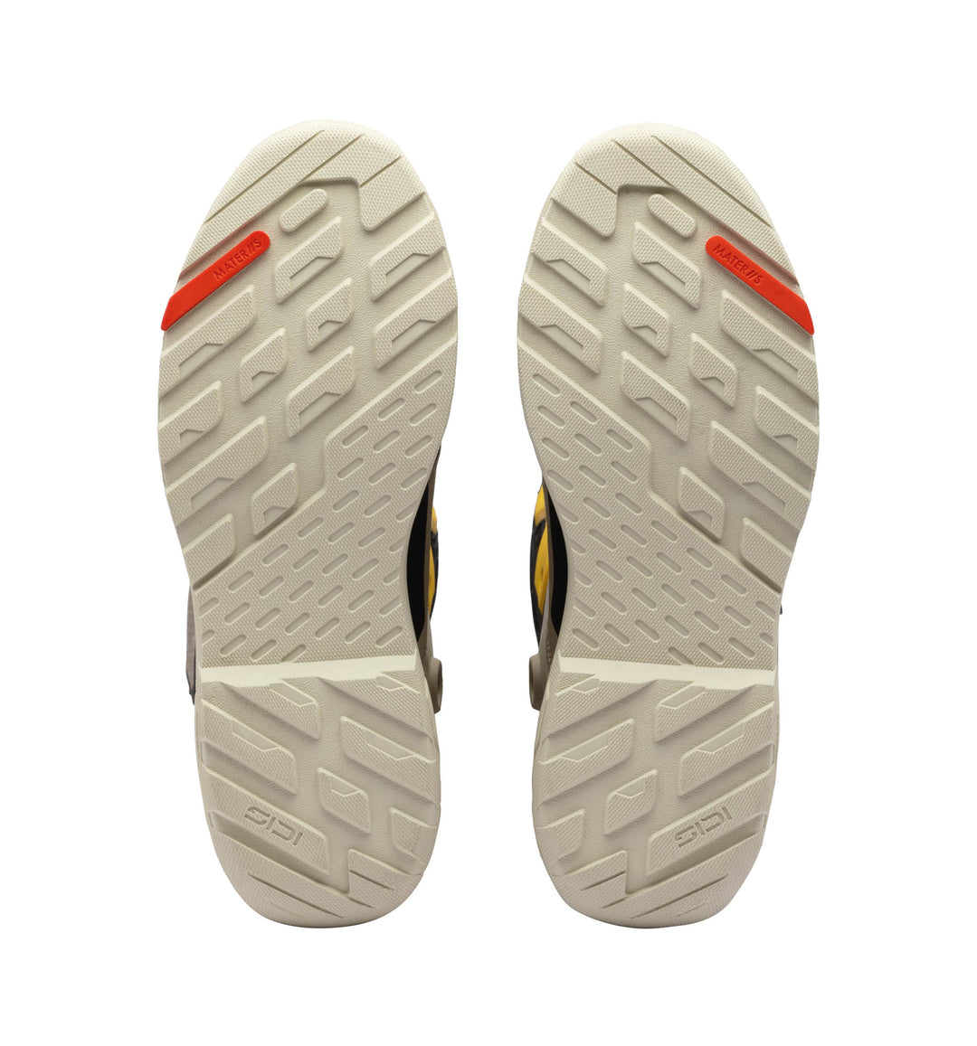 Sidi Taurus GTX Boots in Sand Ochre, sole view.

