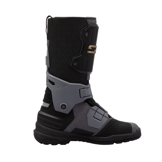 Sidi Taurus GTX Storm Grey Motorcycle Boot, side profile view.

