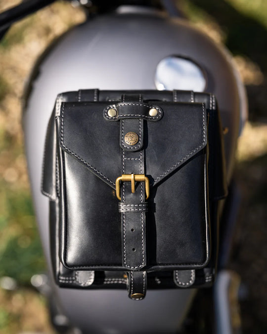 Goldtop - Leather Tank Bag - Large - Black (Veg Tanned)