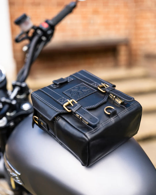 Goldtop - Leather Tank Bag - Large - Black (Veg Tanned)