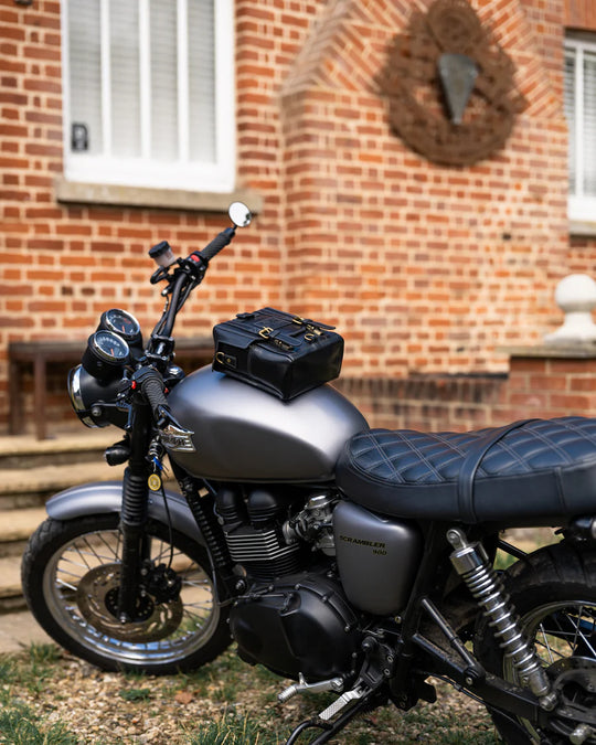 Goldtop - Leather Tank Bag - Large - Black (Veg Tanned)