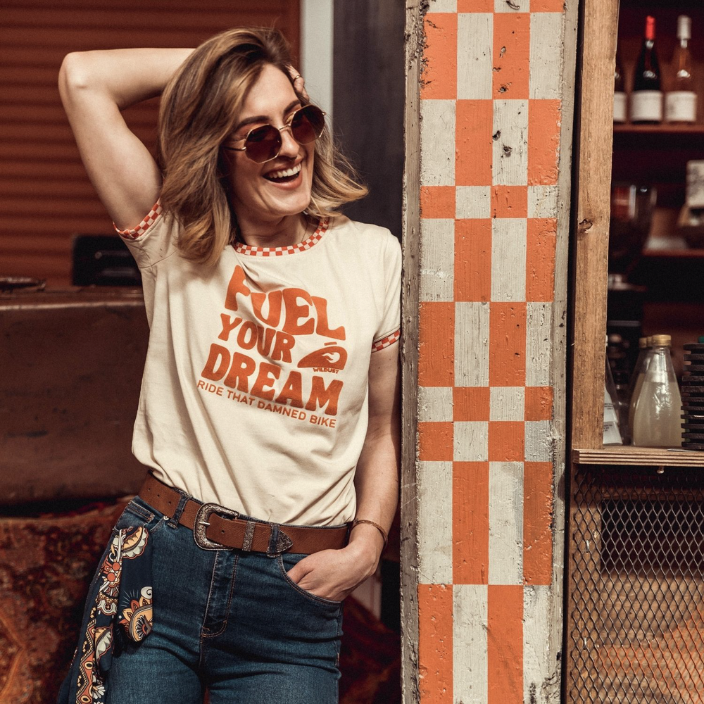 Wildust Sisters Ringer Tee - Fuel Your Dream