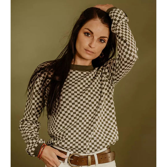 Wildust Sisters Vintage Racing Jumper - Khaki
