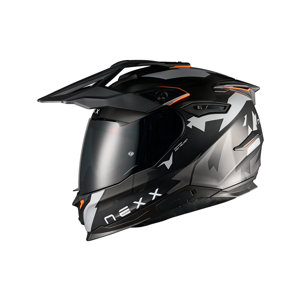Left side view of Nexx Y.TRAVL Primal Helmet - Black Grey