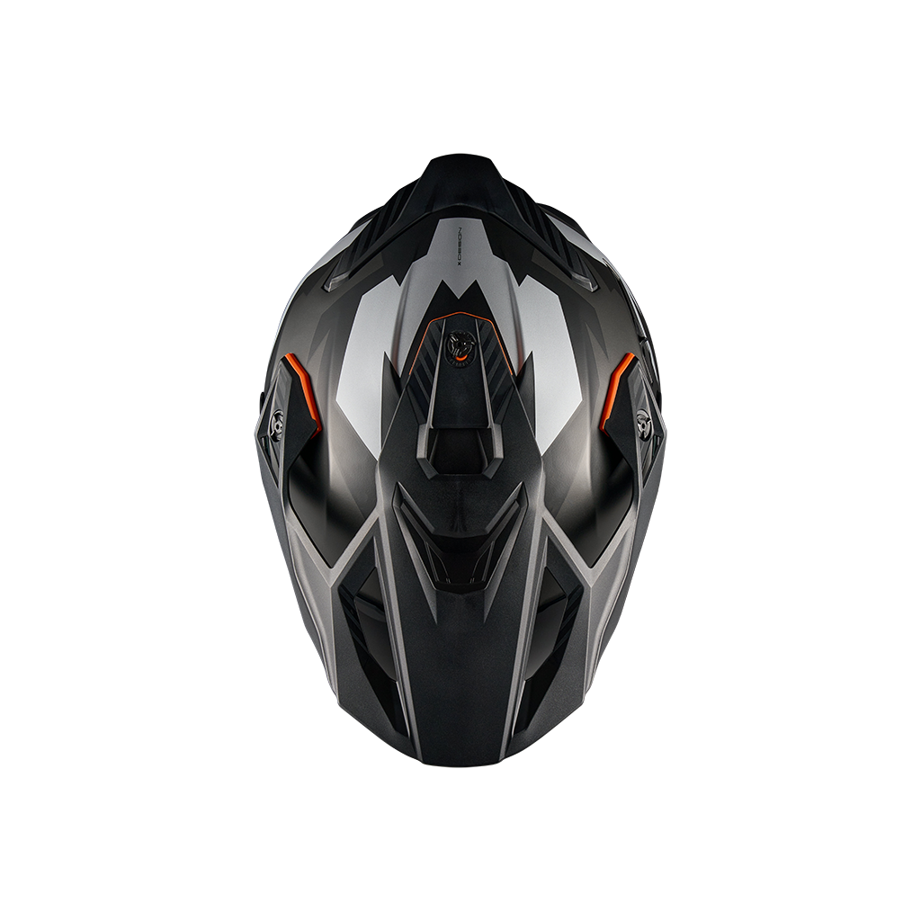 Top view of Nexx Y.TRAVL Primal Helmet - Black Grey