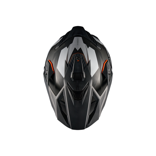 Top view of Nexx Y.TRAVL Primal Helmet - Black Grey