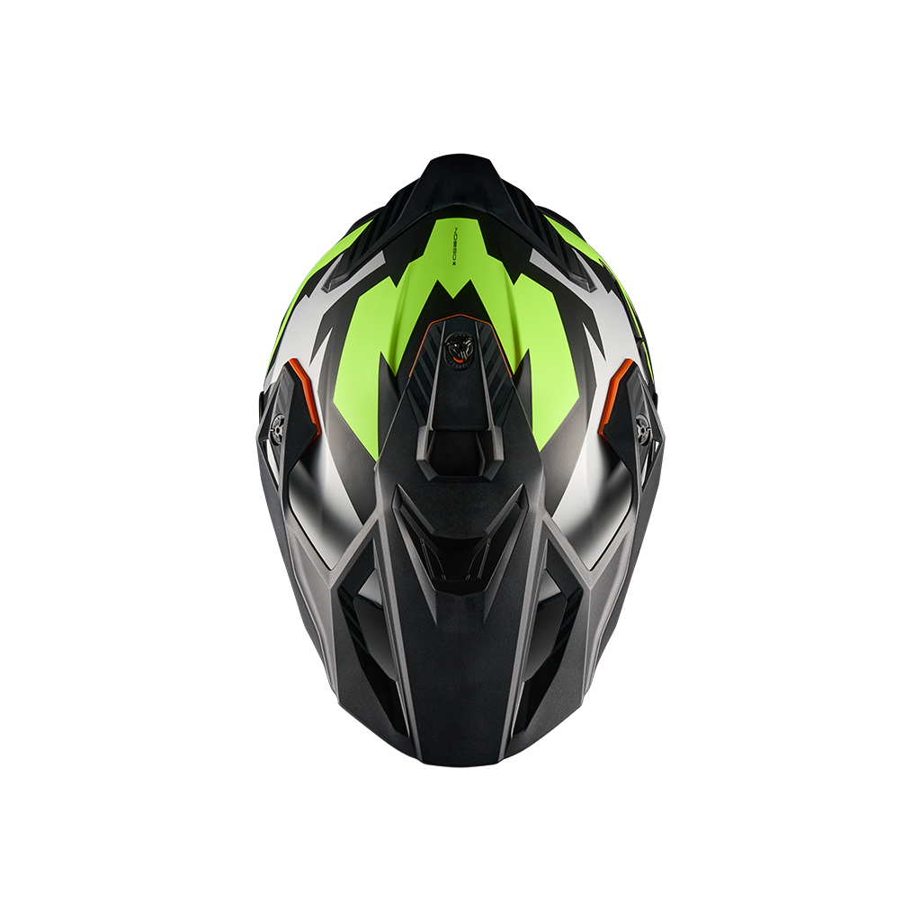 Top view of Nexx Y.TRAVL Primal Helmet - Neon Black 
