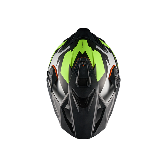 Top view of Nexx Y.TRAVL Primal Helmet - Neon Black 