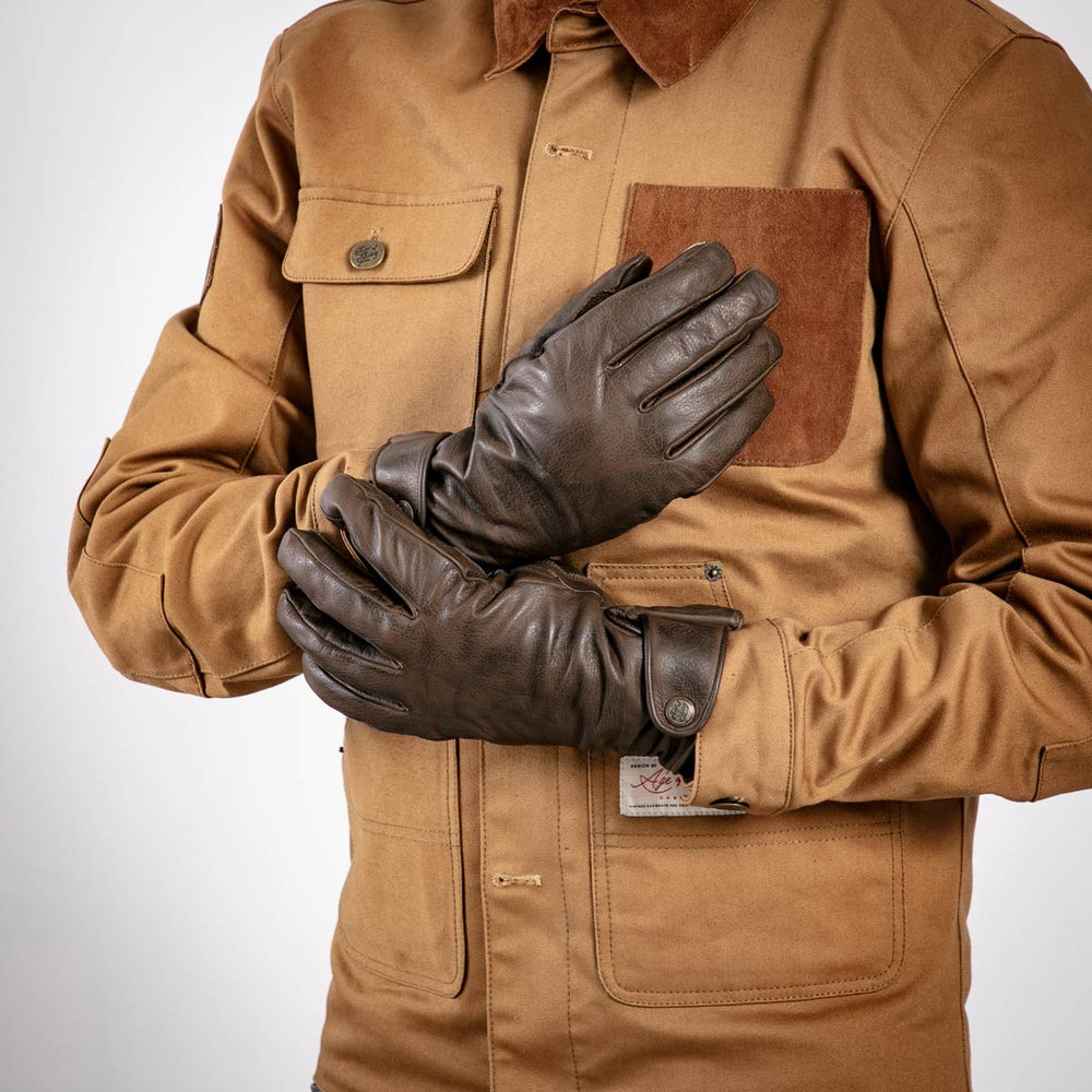 Brown Leather Carpenter Gloves 