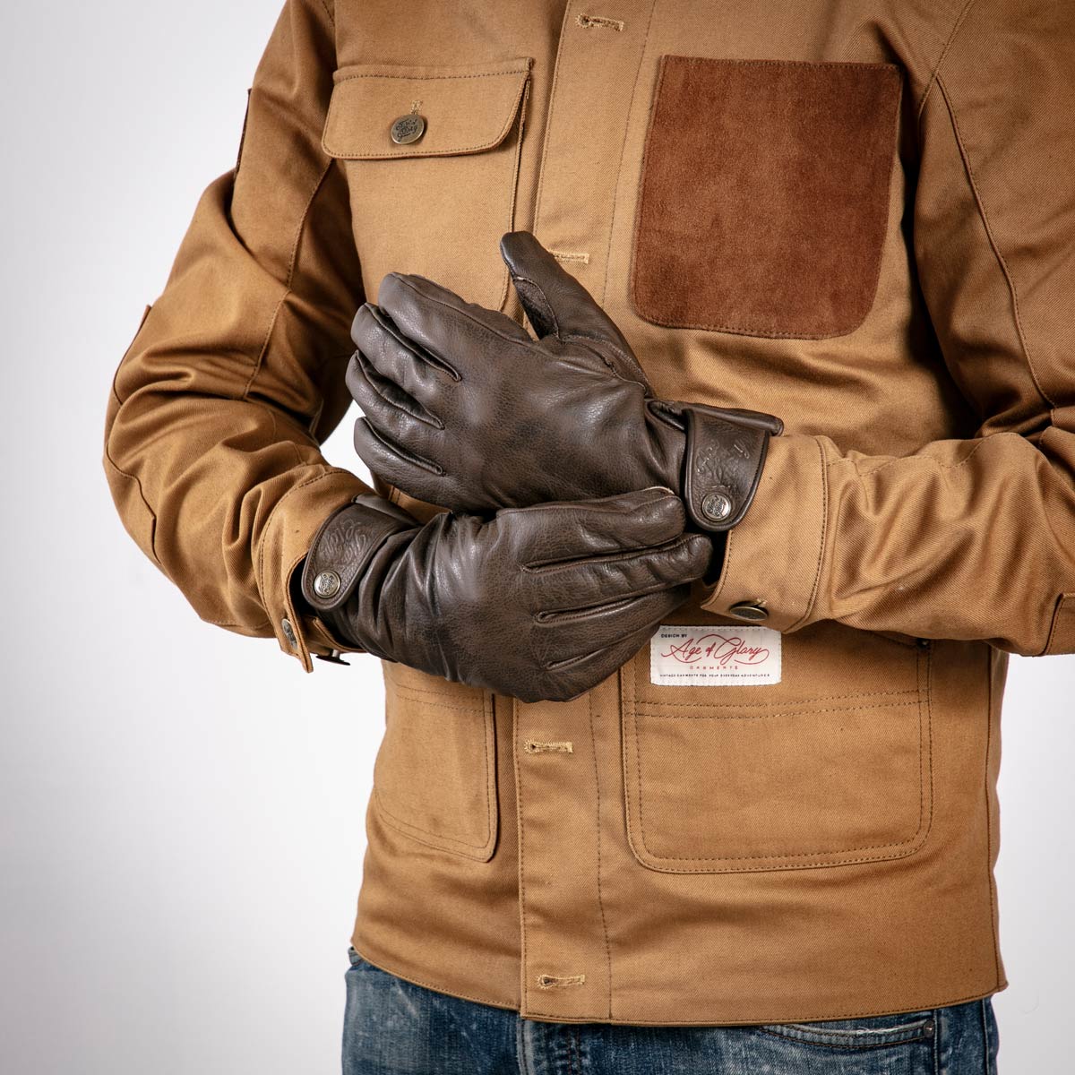 Age of Glory | Carpenter Winter Leather CE Gloves Brown