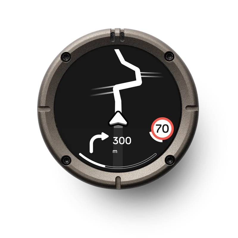 Beeline Moto II Gunmetal Grey — motorcycle navigation device with route guidance and 70 km/h speed limit