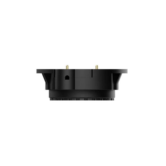 Beeline Moto II Powered Mount side view close-up with contact pins visible, isolated on white background