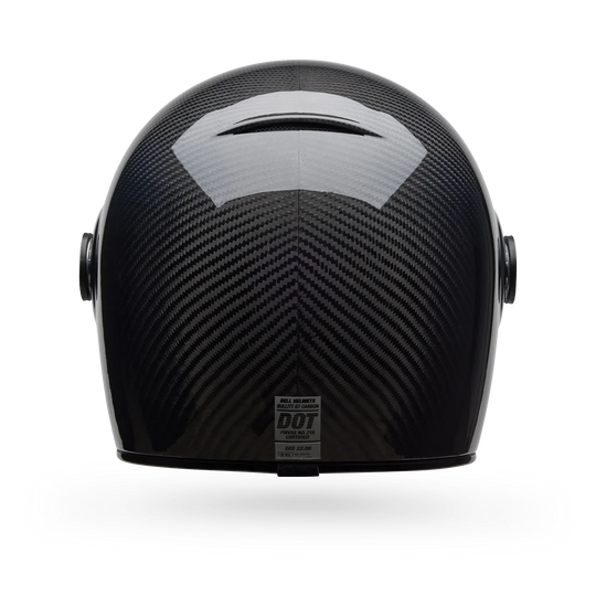 Bell carbon fibre full face motorcycle helmet side view