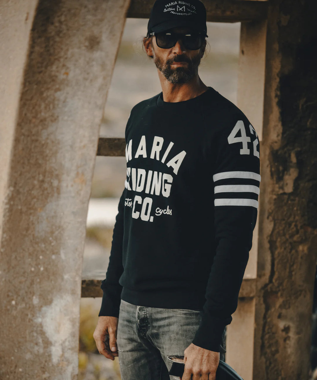 Maria Riding Black Spades Sweatshirt