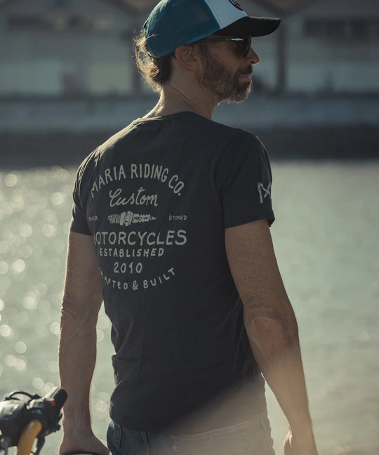 Maria Riding - T-shirt - Handcrafted - Dark - Grey