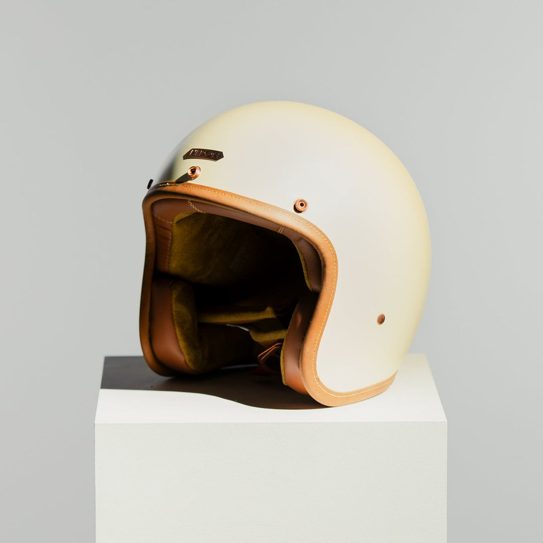 Front left view of hedon Hedonist Helmet - Creme