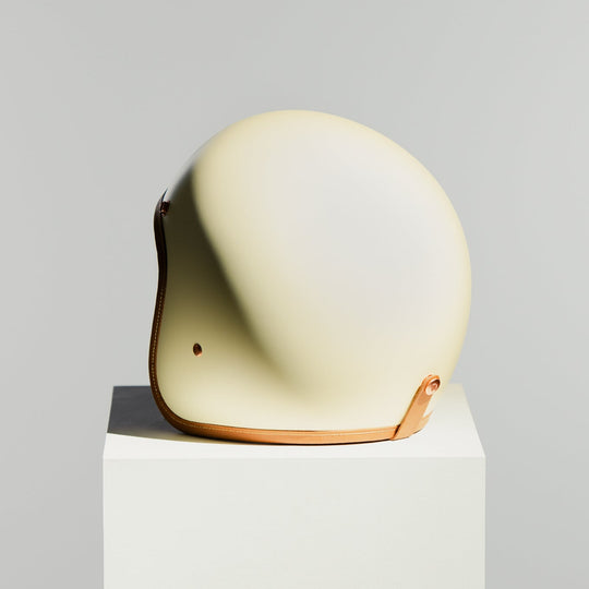 Rear left view of Hedon Hedonist Helmet - Creme