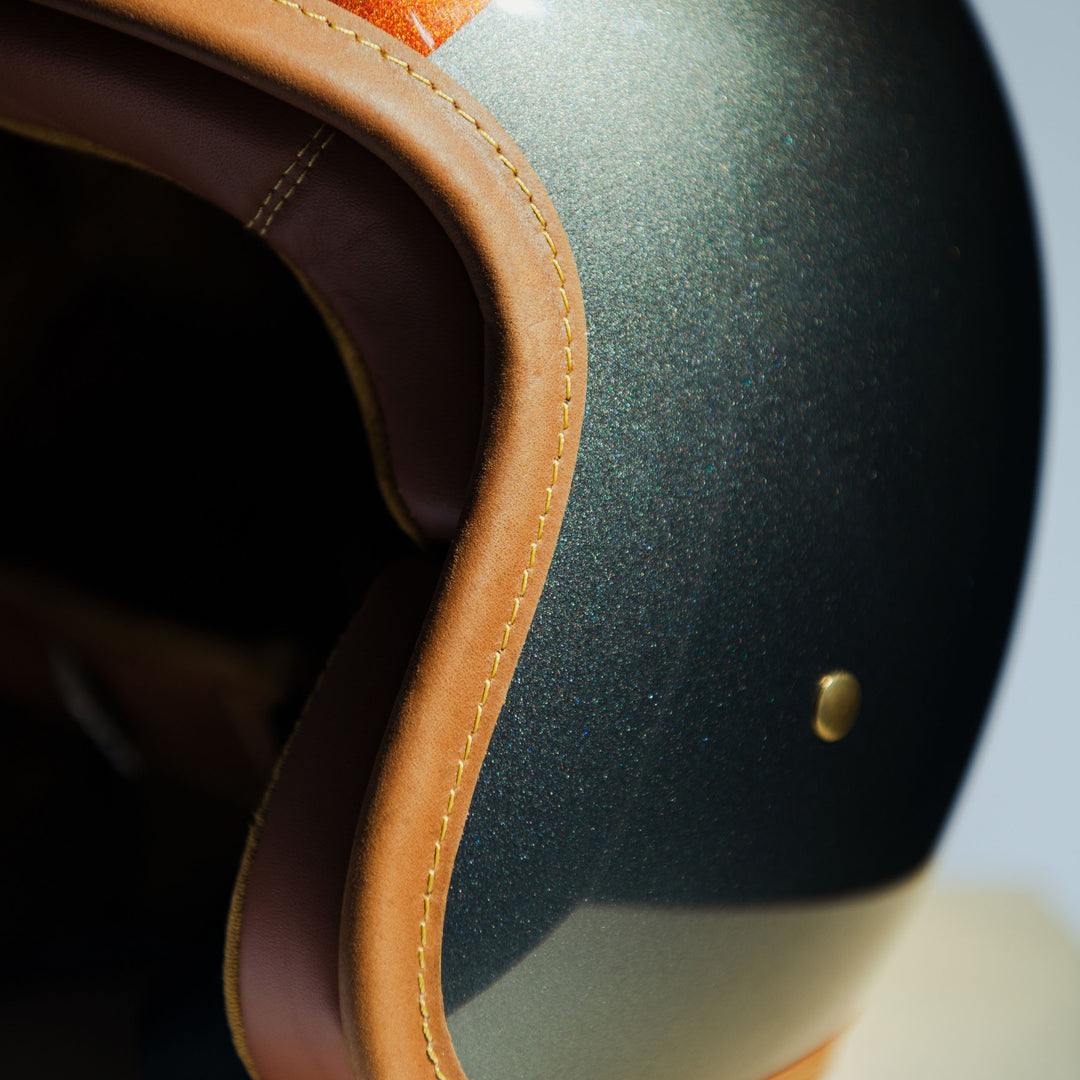 Close-up front left side view of Hedon Hedonist Helmet - Eastwood