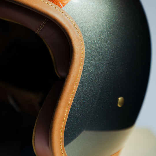 Close-up front left side view of Hedon Hedonist Helmet - Eastwood