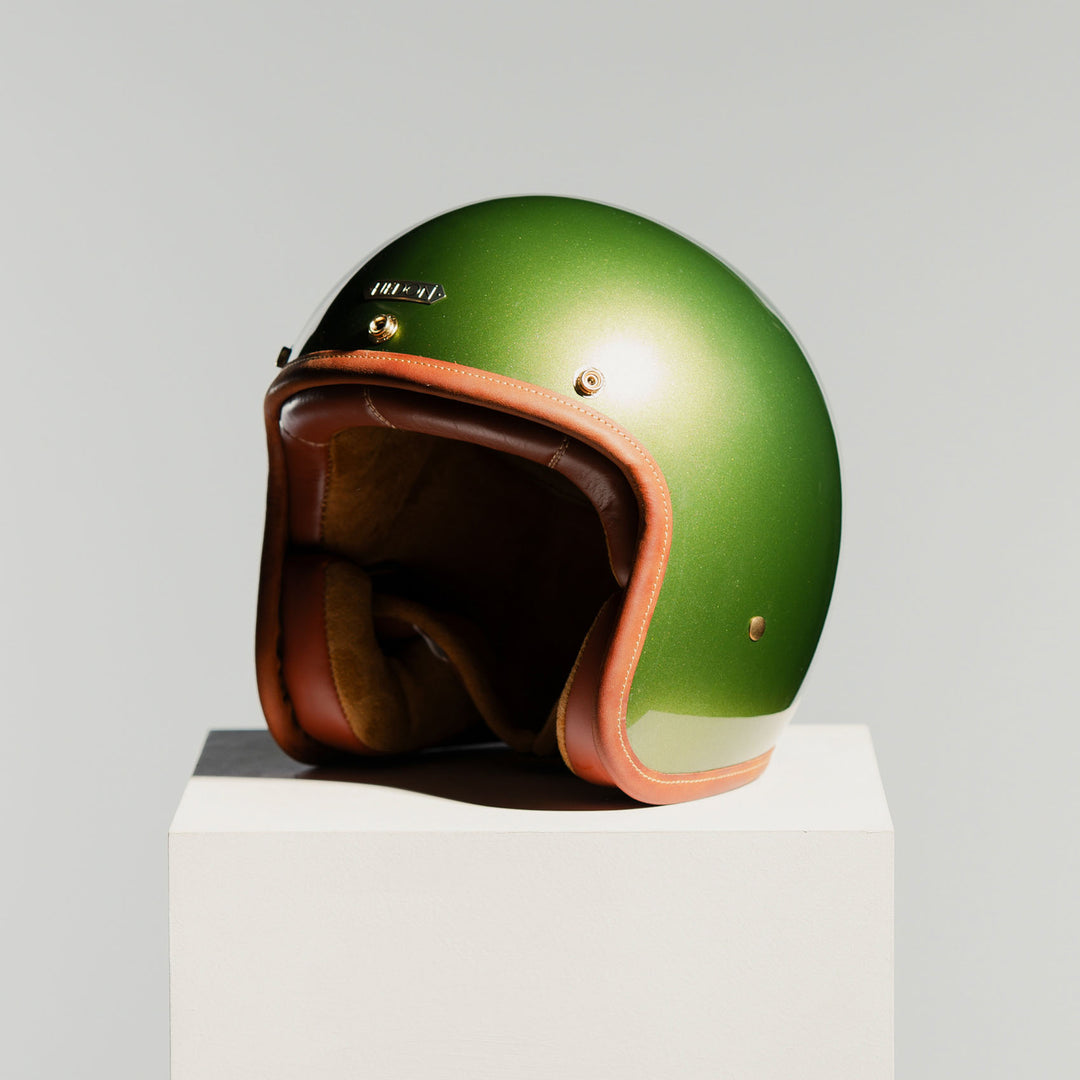Front left view of Hedon Hedonist Helmet - Olivea 