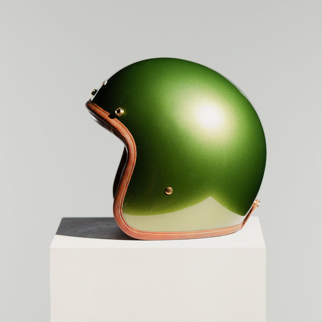 Left side view of Hedon Hedonist Helmet - Olivea 