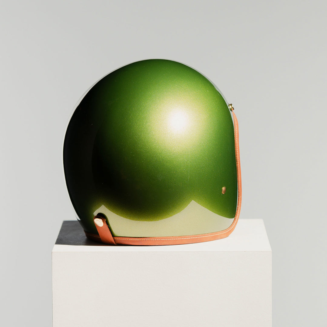 Rear side view of Hedon Hedonist helmet - Olivea
