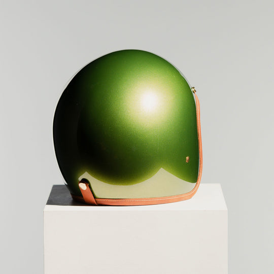 Rear side view of Hedon Hedonist helmet - Olivea