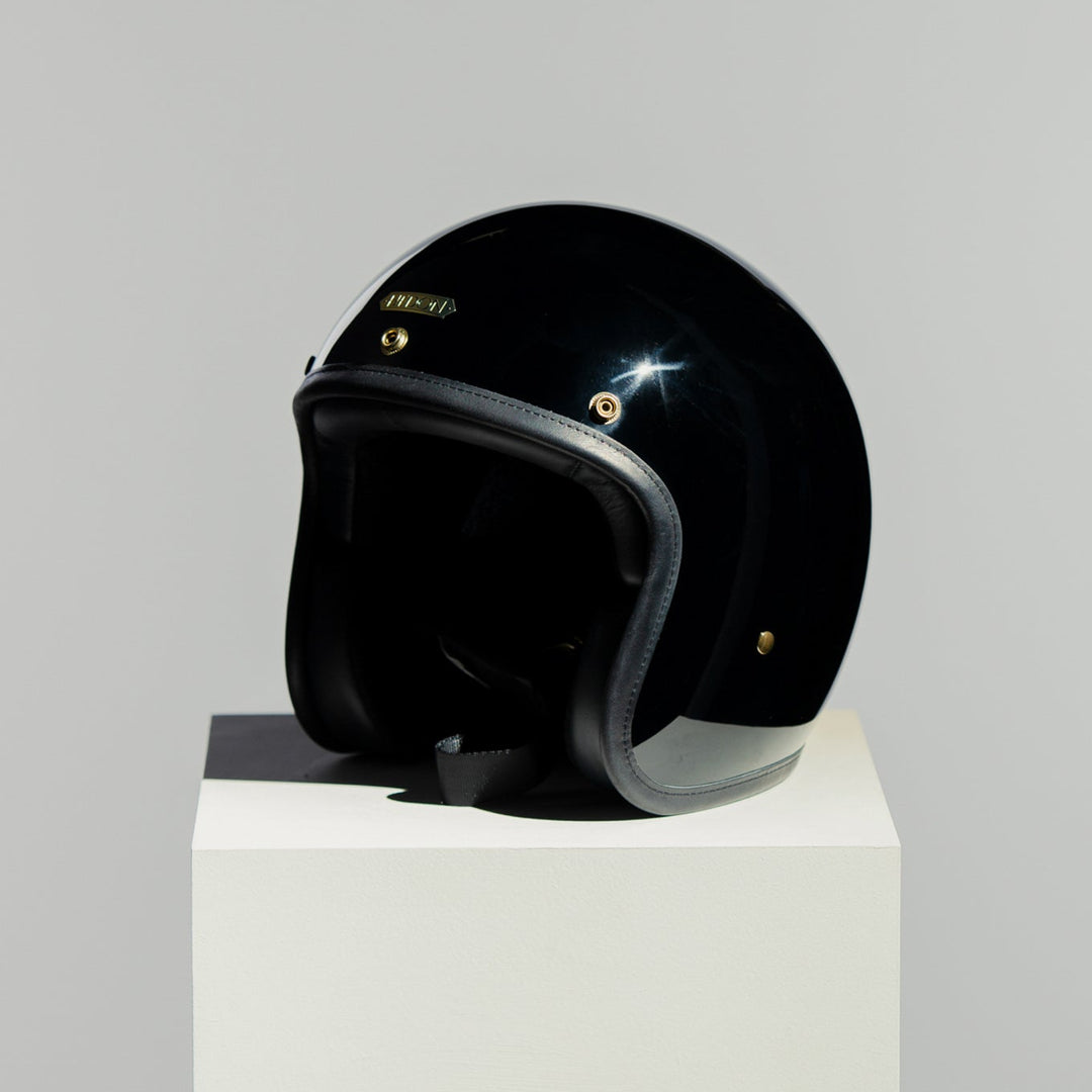 Front left view of Hedon Hedonist Helmet - Signature Black 