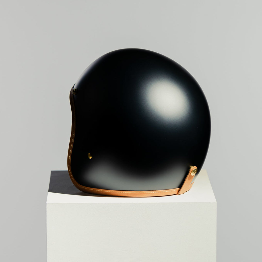 Rear left view of Hedon Hedonist Helmet - Stable Black 