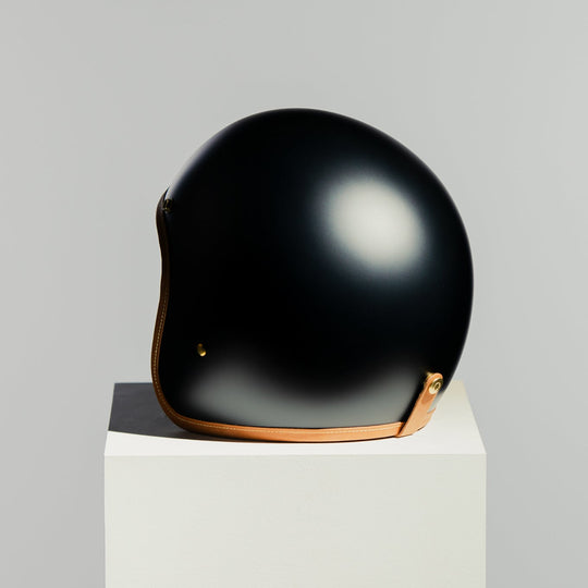Rear left view of Hedon Hedonist Helmet - Stable Black 
