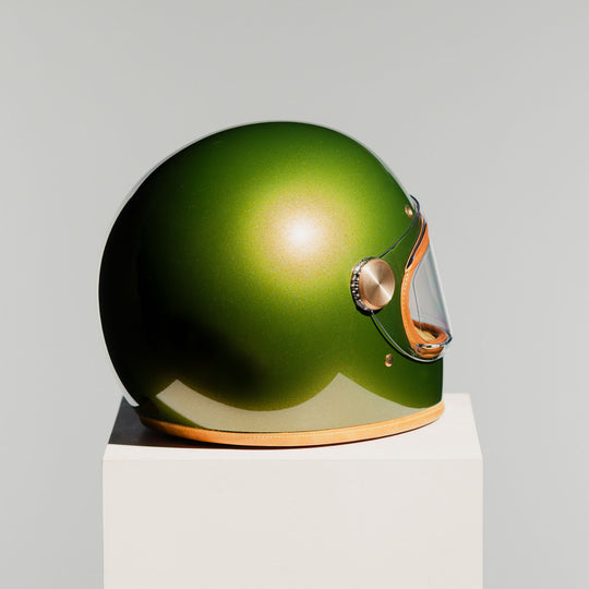 Rear right side view of Hedon Heroine Racer 2.0 Helmet - Olivea 