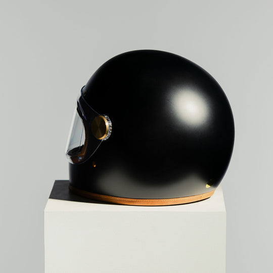 Rear left side view of Hedon Heroine Racer 2.0 Helmet - Stable Black 