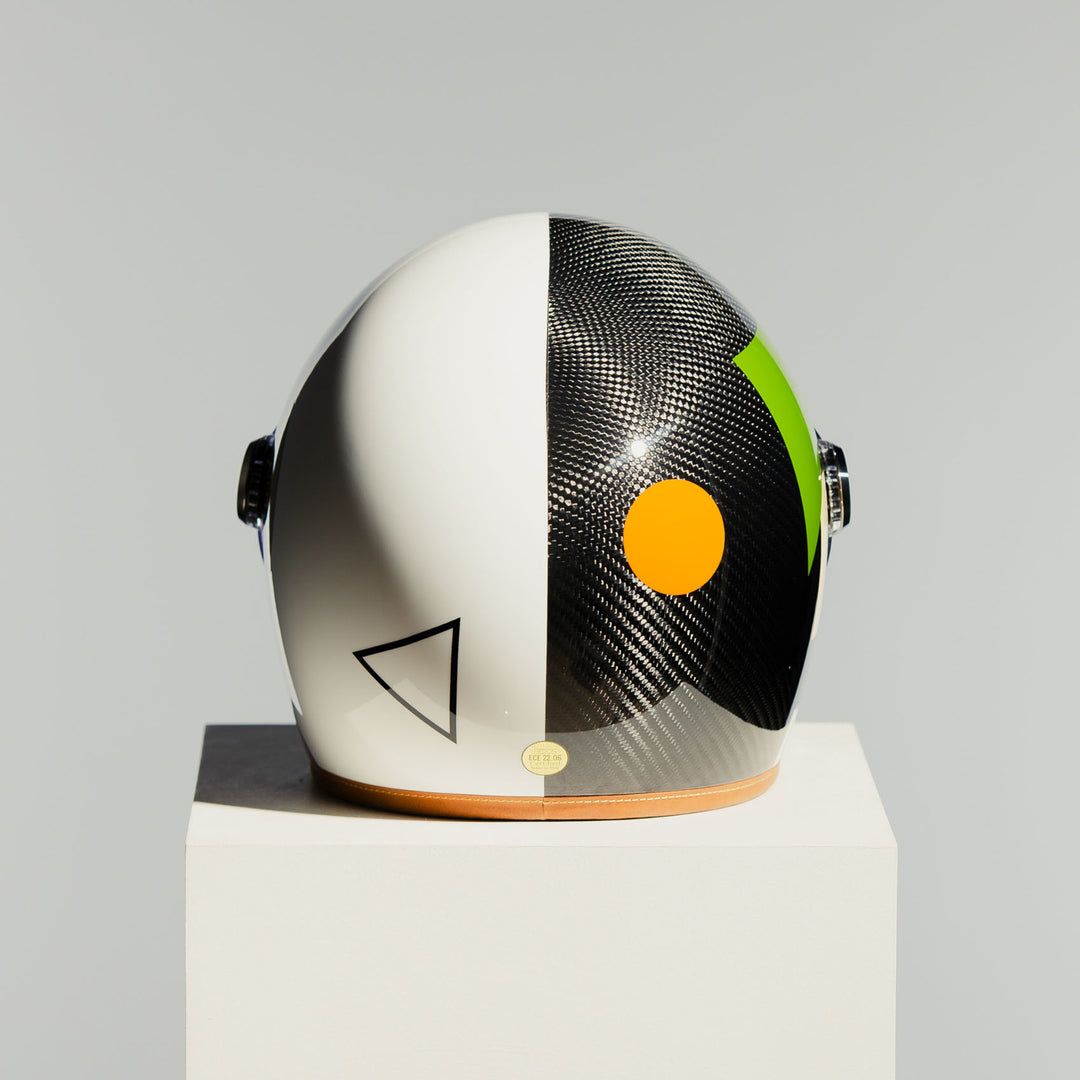 Rear view of Hedon Heroine Racer 2.0 Helmet - Bauhaus