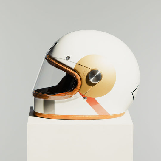 Left side view of Hedon Heroine Racer 2.0 Helmet - Bauhaus