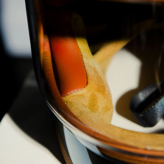 Close-up of the interior lining on the Hedon Heroine Racer 2.0 Helmet – Camelot