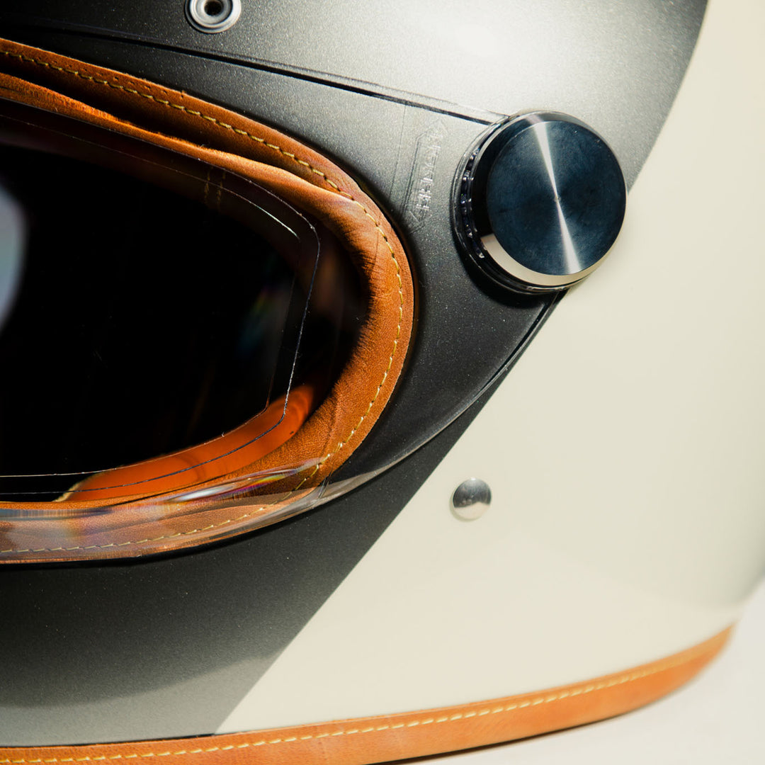 Close-up of the visor mechanism on the Hedon Heroine Racer 2.0 Helmet – Camelot