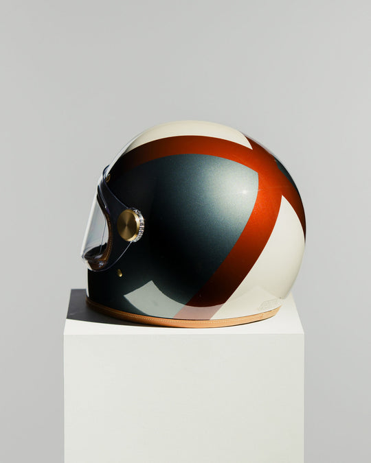 Rear left side view of Hedon Heroine Racer Helmet - Eastwood 