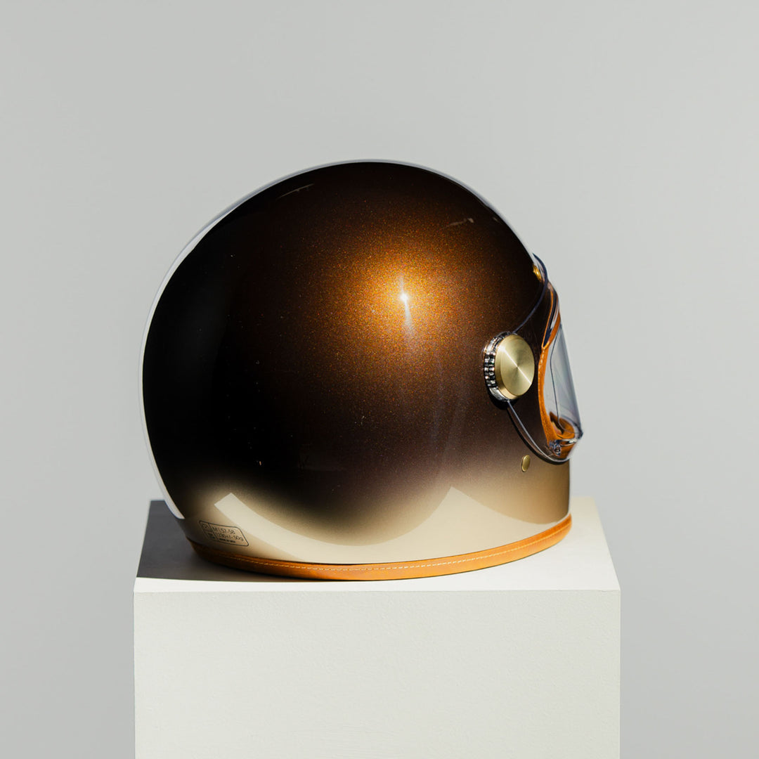 Rear right view of Hedon Heroine Racer Helmet - Polvo