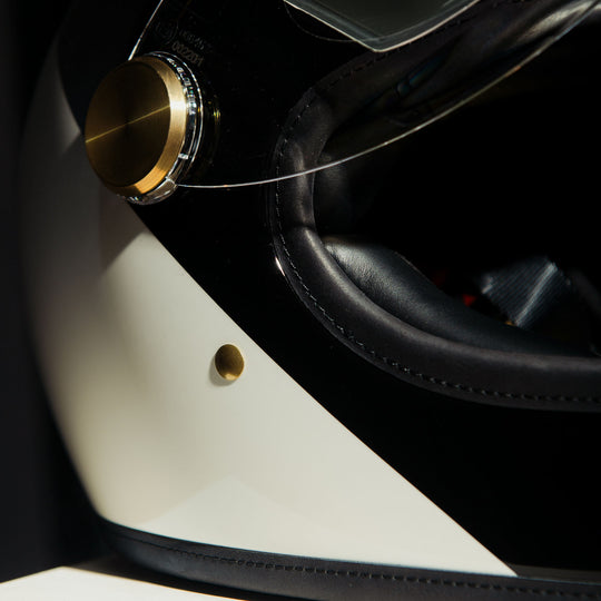 Close-up of front right side on Hedon Heroine Racer 2.0 Helmet - Two Face