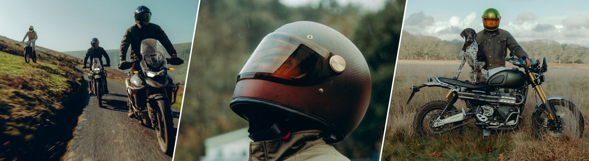 Collection image showing a variety of Hedon Racer helmets