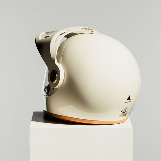 Hedon Psilo Explorer Helmet – Ivory Nomad left rear three-quarter view