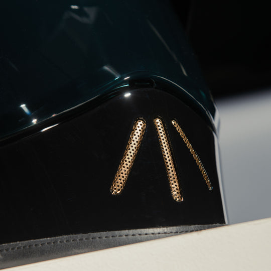 Close-up of front vents on Hedon Psilo Explorer Helmet - Signature Black