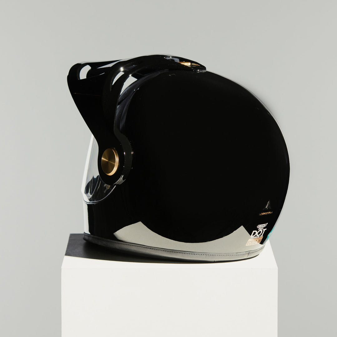Rear left view of Hedon Psilo Explorer Helmet - Signature Black