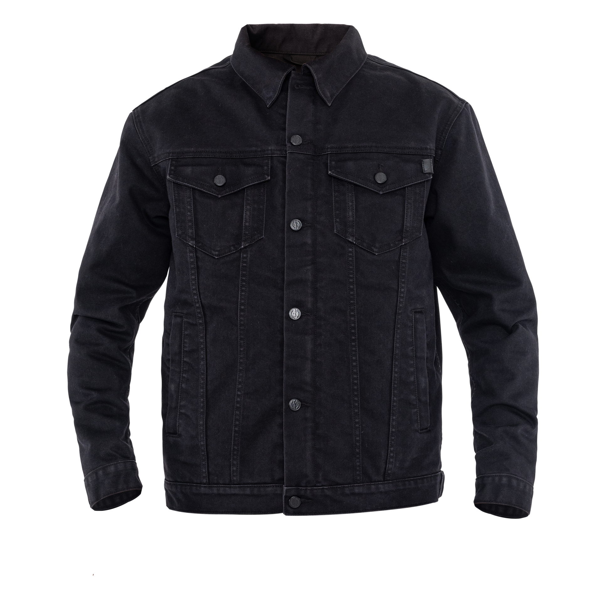 John Doe Maverick jacket in Black Raw denim – front view
