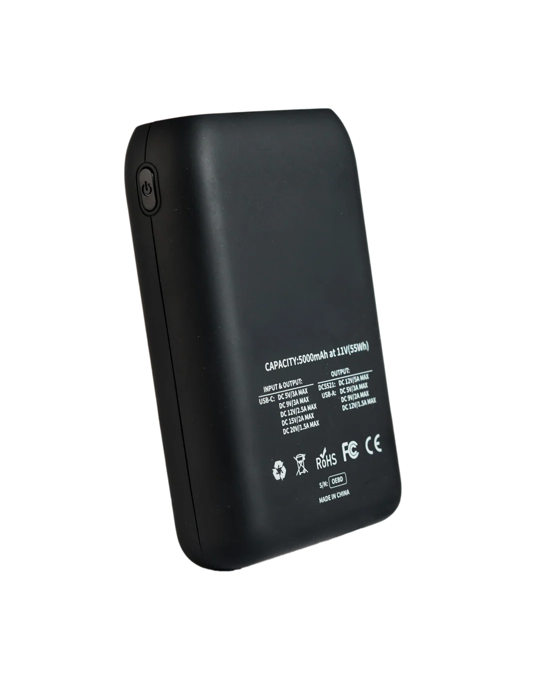 KEIS 5000mAh Battery Pack – Back View