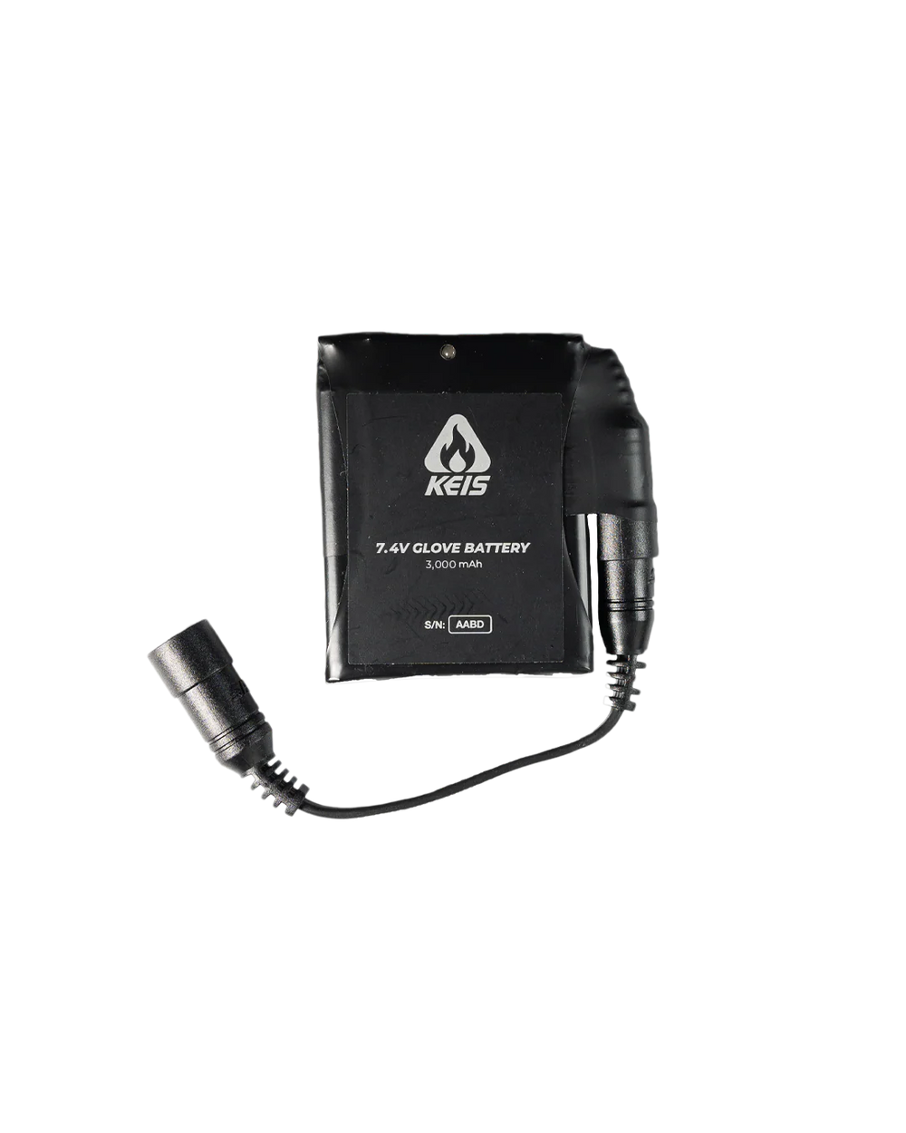 Single KEIS 7.4V inner glove battery with charging cable and connector