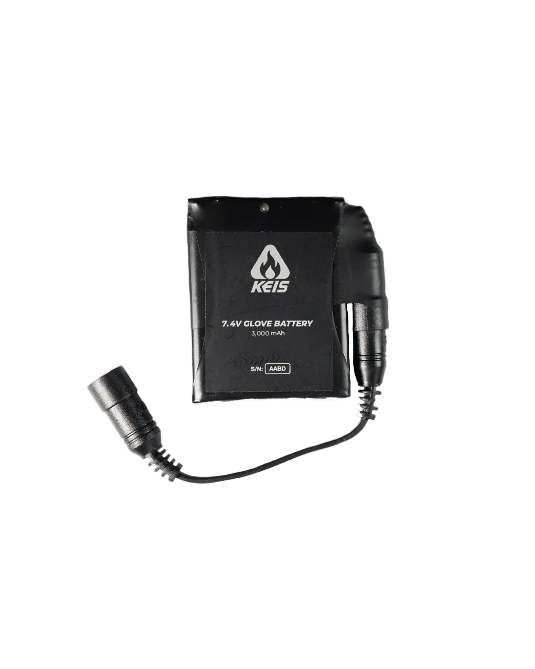 Single KEIS 7.4V inner glove battery with charging cable and connector