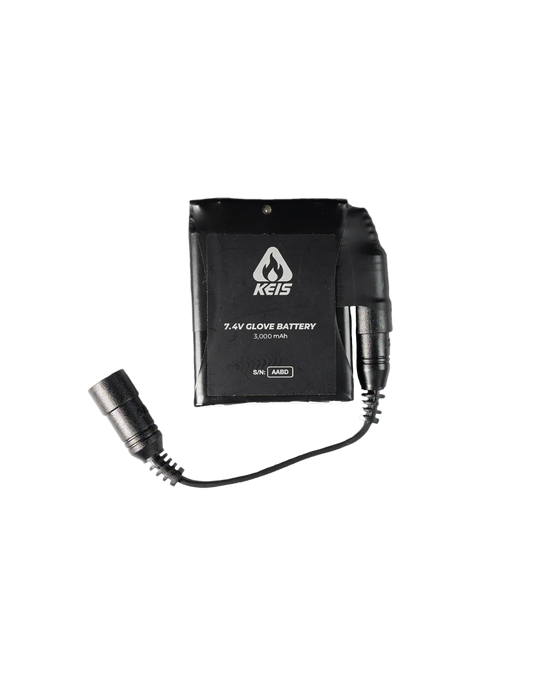 Single KEIS 7.4V inner glove battery with charging cable and connector